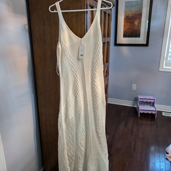 Vince Sleeveless Sweater Macrame Midi Dress - Picture 8 of 16